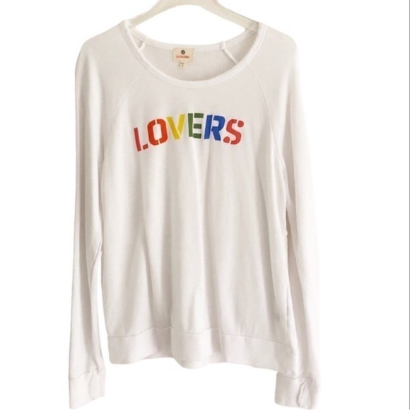 SUNDRY French Terry Sweatshirt Lovers Graphic Pullover Size Medium - Picture 8 of 8